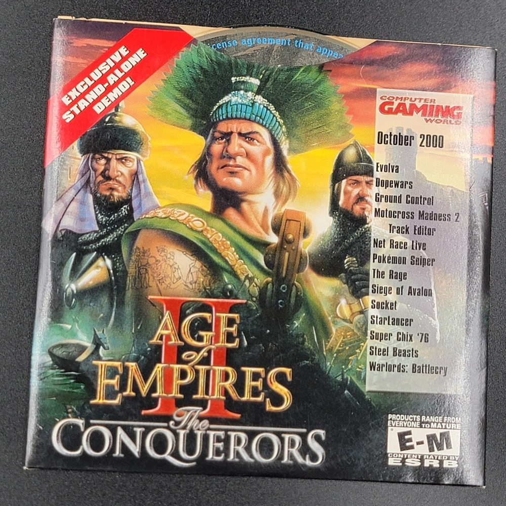 Computer Gaming World Demo Disc PC CD ROM Oct 2000 Age Of Empires II Conquerors
